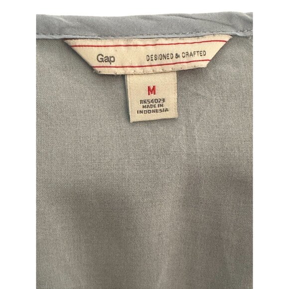 Gap Light Blue Long Sleeve Blouse Size M - Picture 6 of 7